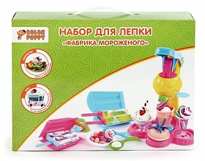 Набор для лепки - Фабрика мороженого, тесто 250 г, аксессуары (Color Puppy, 631025)